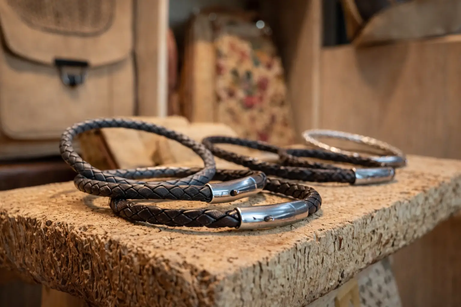 Descubre Las Pulseras de Cuero hechos para Damas y caballeros.