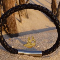 Pulsera Cuero Redondo Trenzado