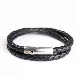 Pulsera Doble Cuero Redondo