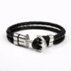 Pulseras Ancla Doble Cuero ideal para damas y Caballeros. 100% Resistentes al agua del mar.