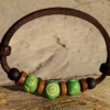 Pulsera Surfera Doble Cuero - echos Para Mujeres , Hombres y Niños . ideal para la playa.