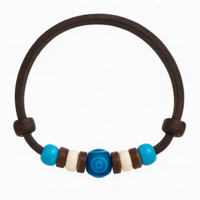 Pulsera Surfera Hombre Mujer - echo en doble cuero. resistente al agua del mar.