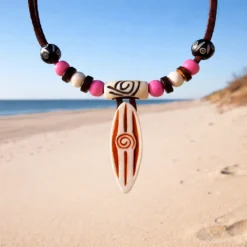 Collar con tabla surf hechos a mano para hombres, niños, Niñas y mujeres con estilo surfistas